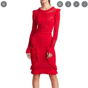 Alexis Sivan red pointelle-knit dress, size L, NWT